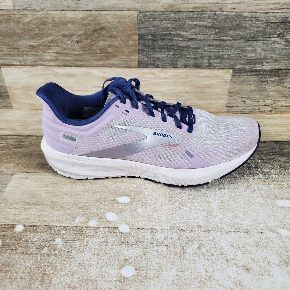 Brooks Launch 9 Womens Shoes Sz 10 B Running Athletic Lilac Silver Sneakers